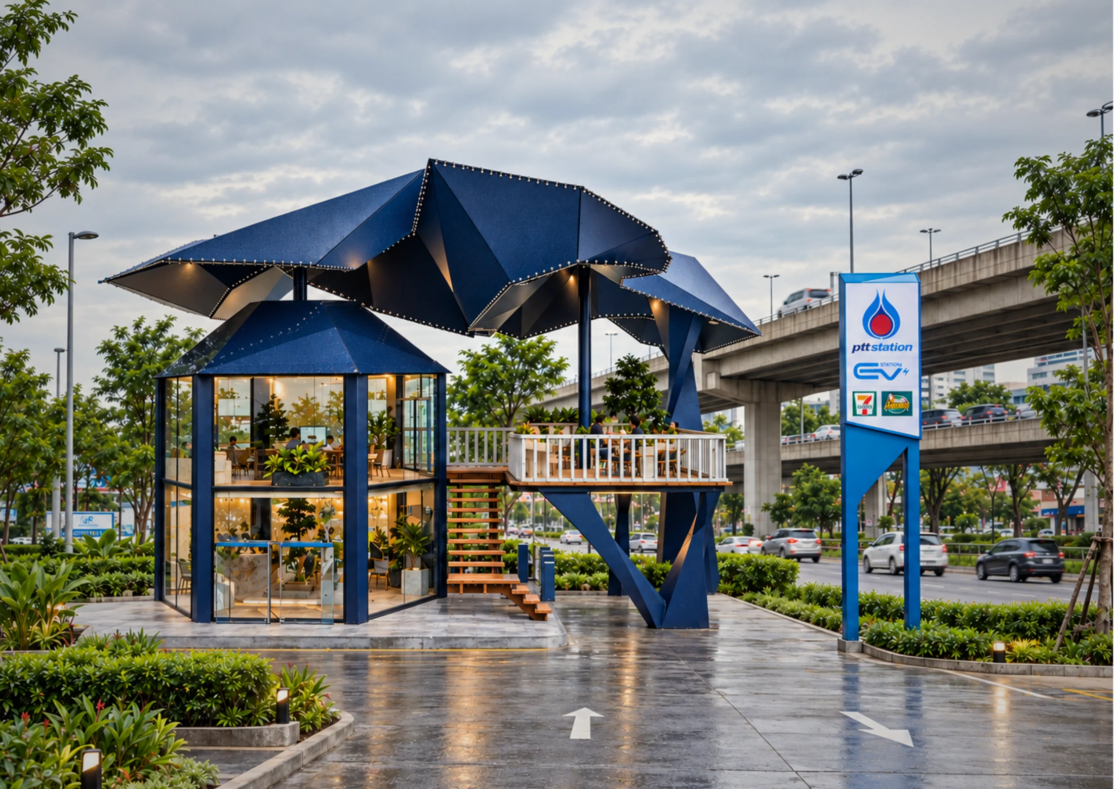 EV station scale model